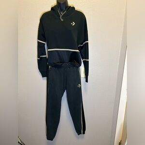 Converse Vintge Y2K 90's 2-Piece Jogger Sweat Suit Hoodie Athleisure Casual Cozy